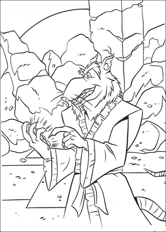 Splinter Does Calculation Coloring Page